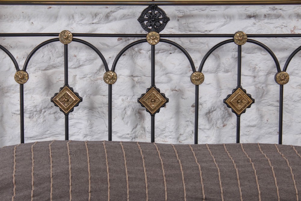 Fabulous Victorian brass and iron double bed View X
