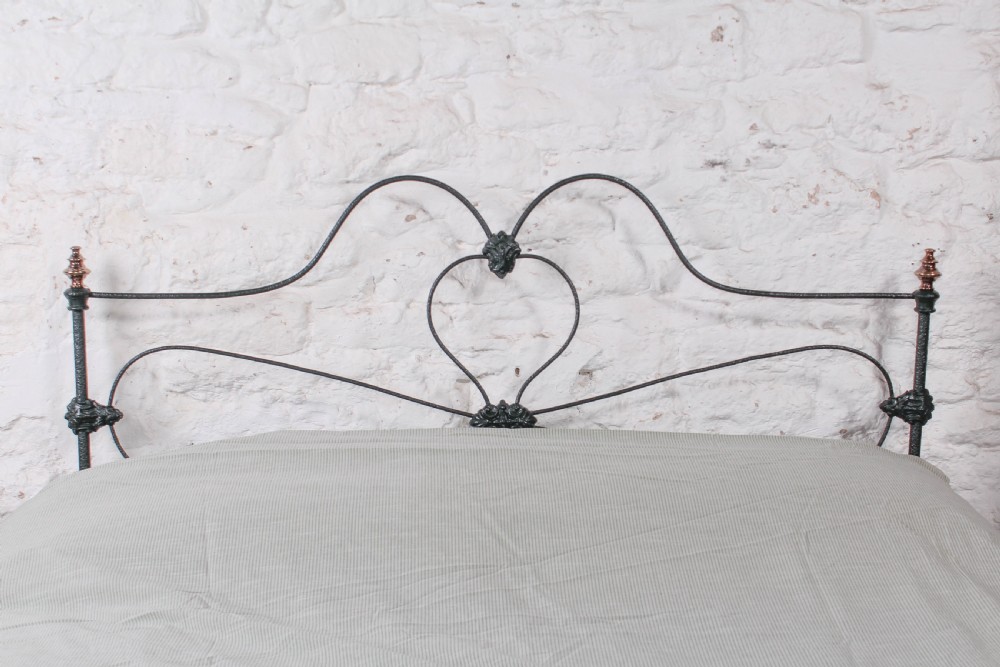 Lovely  Victorian iron and brass no end double bed  View VI