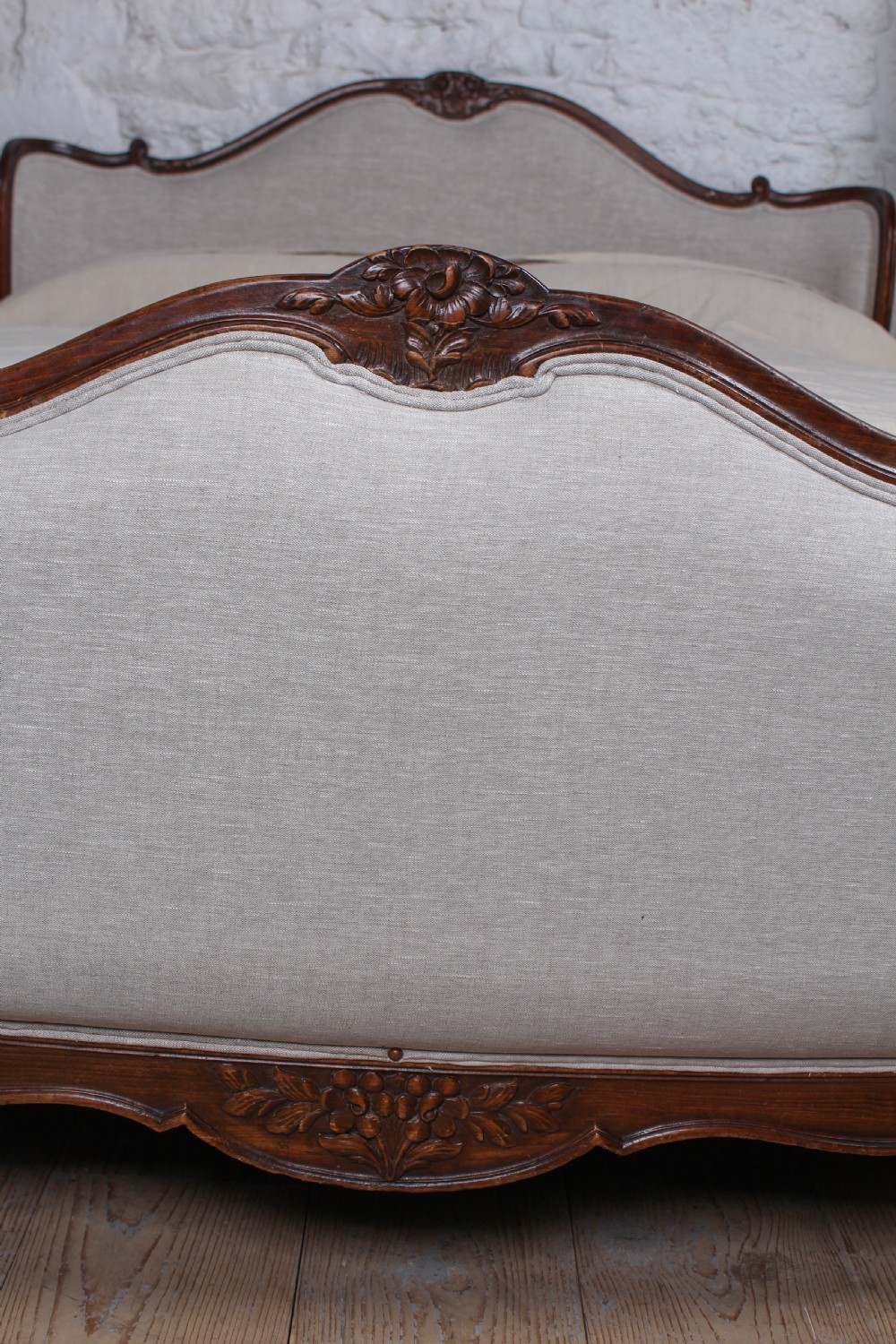 Beautiful double corbeille Louis XV style king size bed View VI