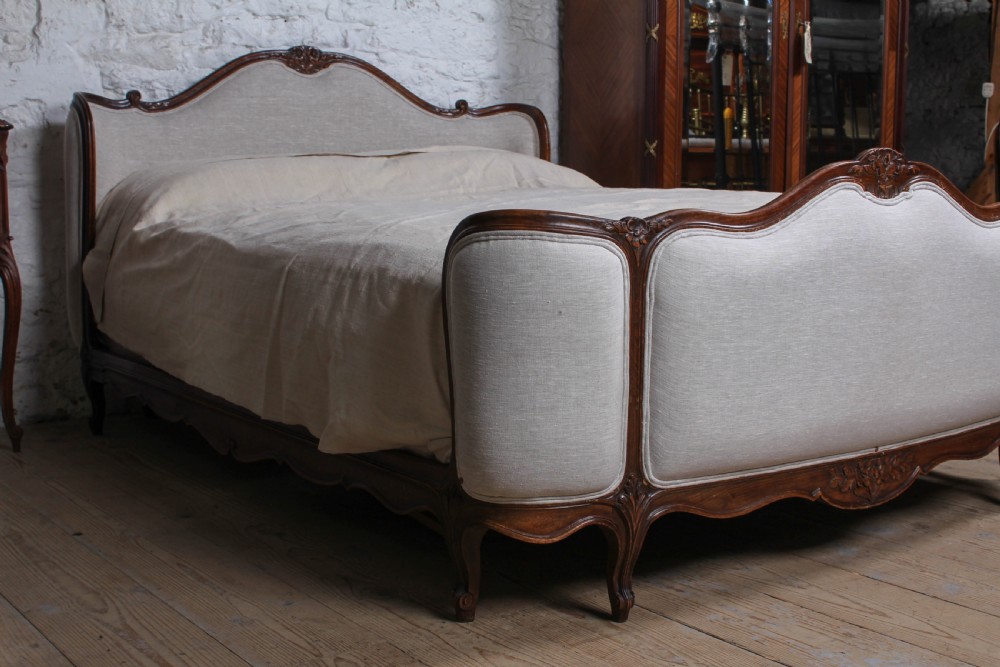 Beautiful double corbeille Louis XV style king size bed View VII