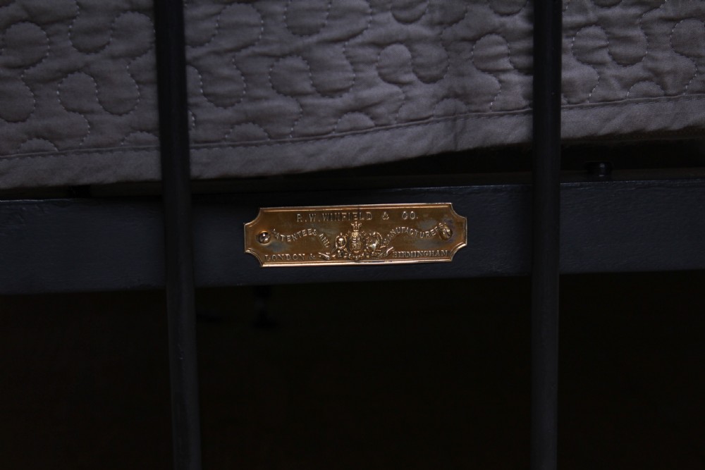 Elegant super king size brass and iron bed by Winfield & Co. View III