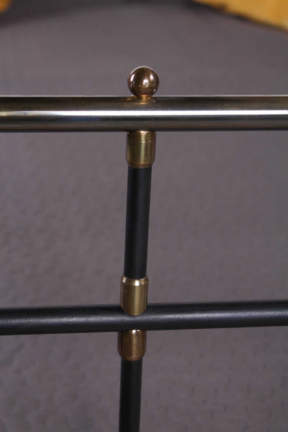 Elegant super king size brass and iron bed by Winfield & Co. View VIII