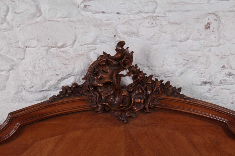 Lovely French  walnut Louis XV style double bed View VI