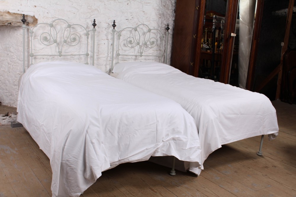 Very pretty pair of early Victorian no end single beds (can be joined) View II