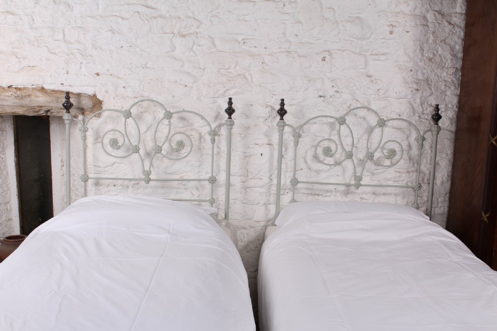 Very pretty pair of early Victorian no end single beds (can be joined) View III