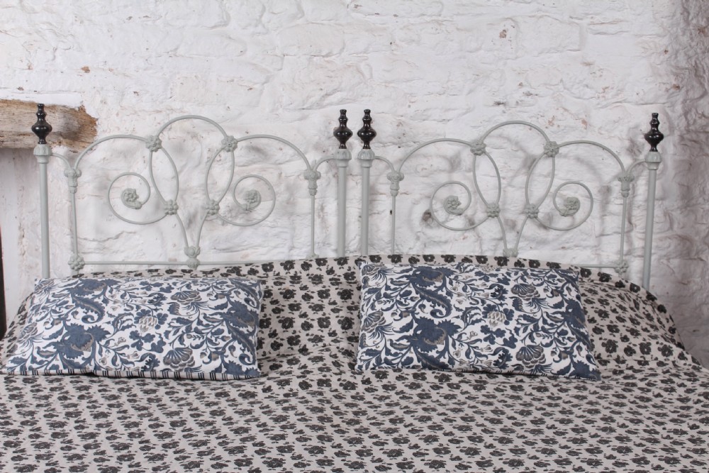 Very pretty pair of early Victorian no end single beds (can be joined) View VII