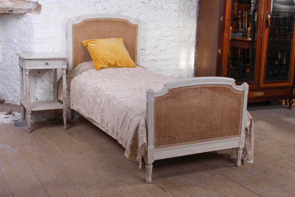 Very nice French single caned bed