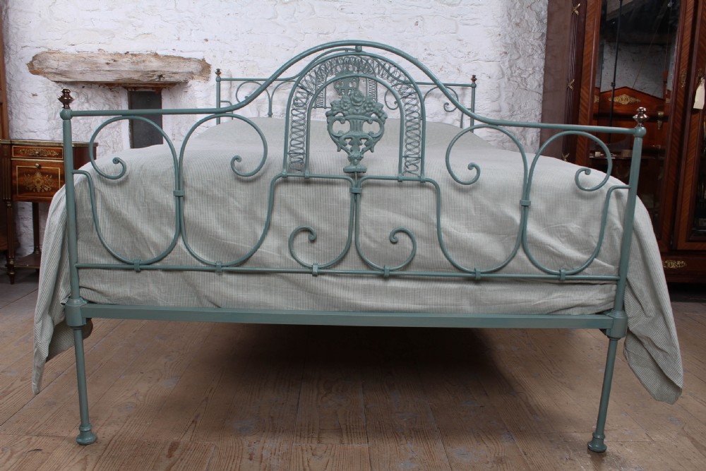 Very pretty forged iron Portuguese king size bed View II