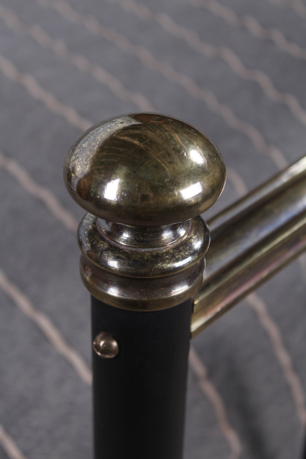 Super elegant and individual Edwardianking size brass and iron bed  View V
