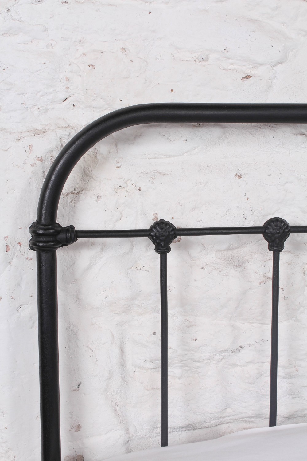 Fashionably simple French all iron double no end bed. View IV