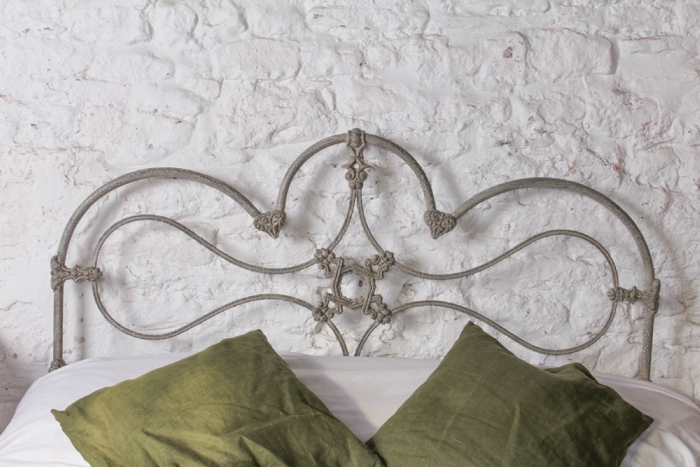 Lovely early all iron double no end double bed View II