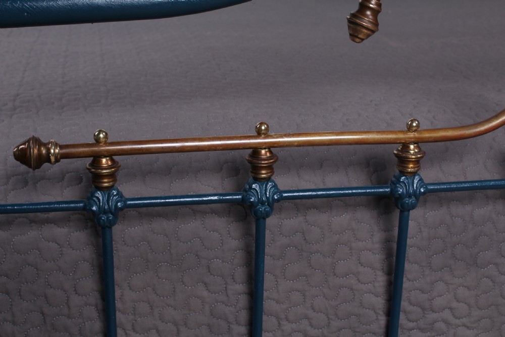 Most attractive French iron and brass king size bed View V