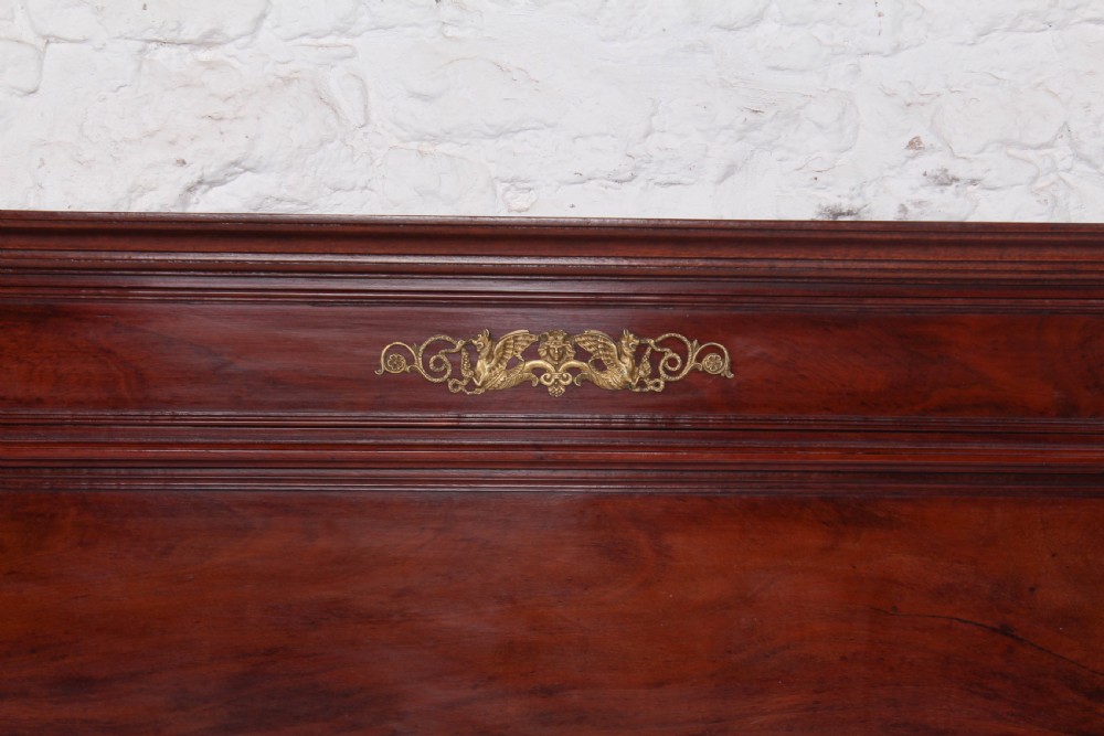 Lovely quality French mahogany double bed with bronze mounts View VI