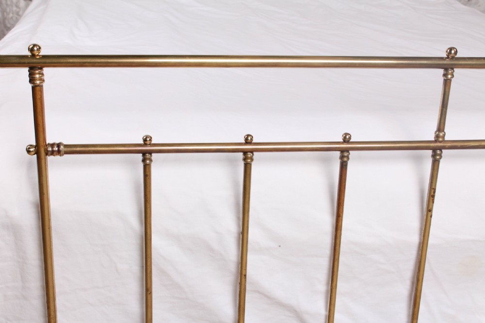 Original naturally aged simple classic Victorian all brass  king size bed  View IV