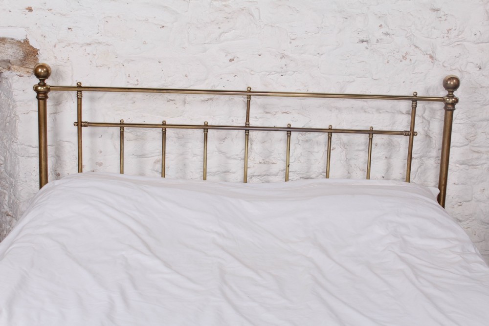 Original naturally aged simple classic Victorian all brass  king size bed  View VI