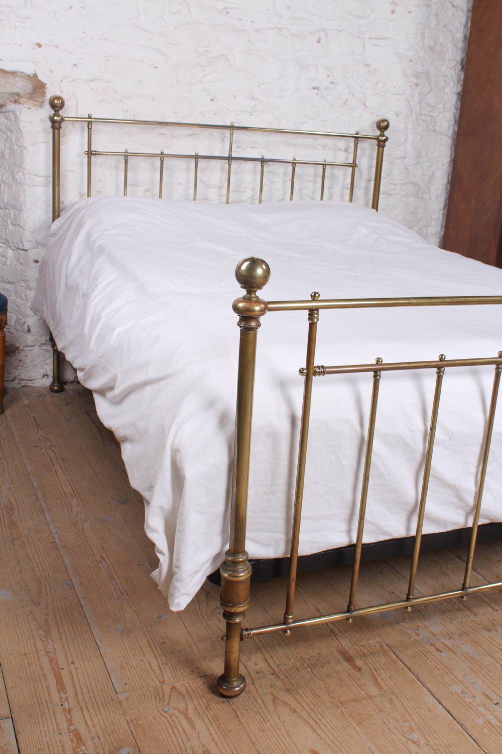 Original naturally aged simple classic Victorian all brass  king size bed  View VIII