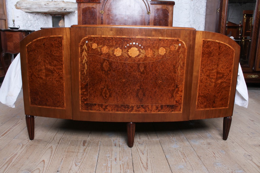 Beautiful marquetry detail French king size bed View IV