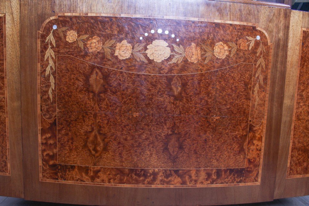 Beautiful marquetry detail French king size bed View VI