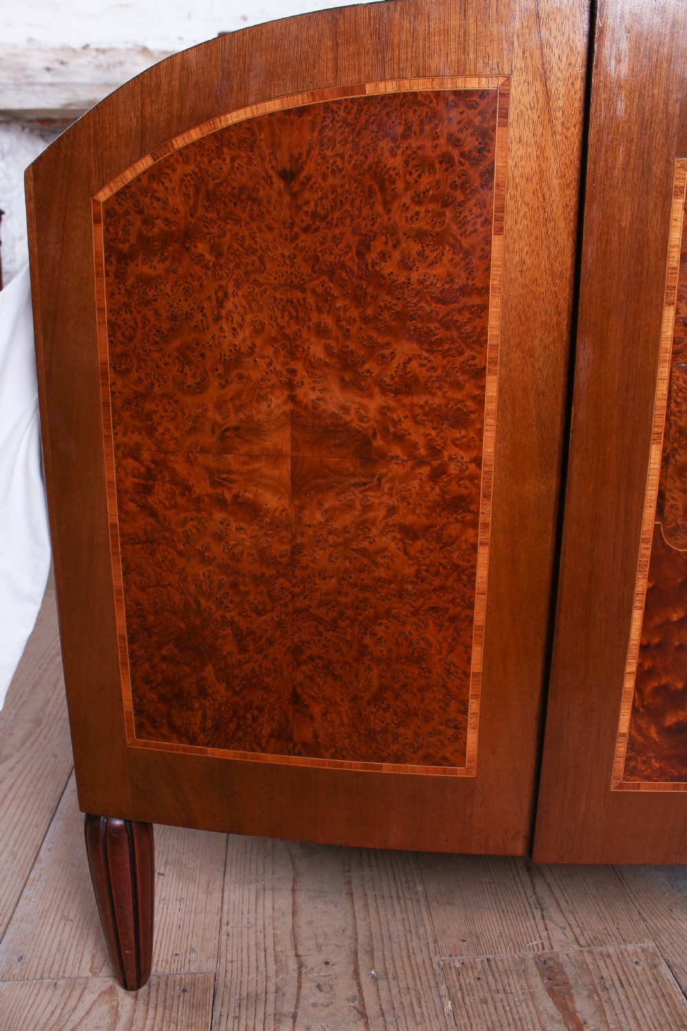 Beautiful marquetry detail French king size bed View VII