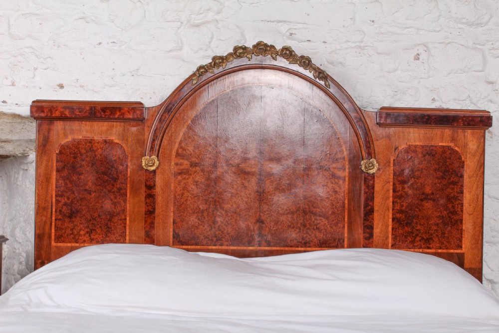 Beautiful marquetry detail French king size bed View VIII
