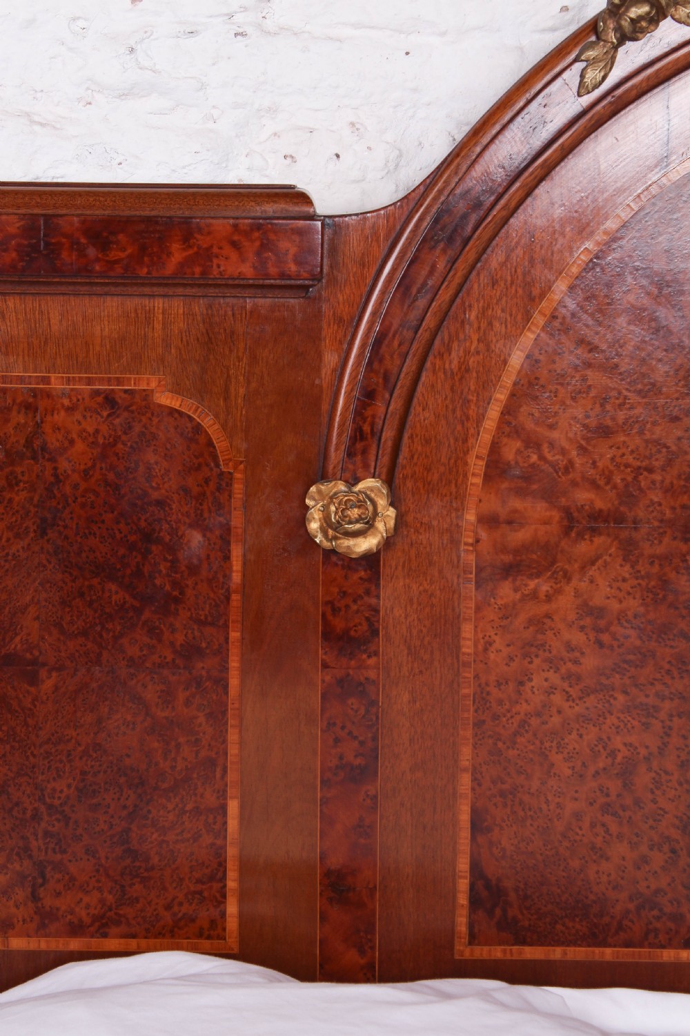 Beautiful marquetry detail French king size bed View X