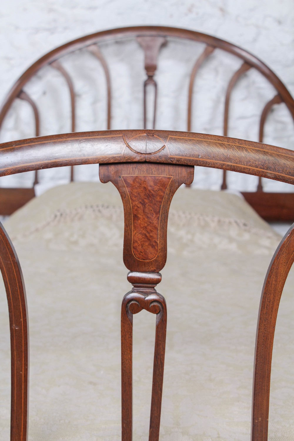Beautiful pair of quality super single Edwardian mahogany beds  View III