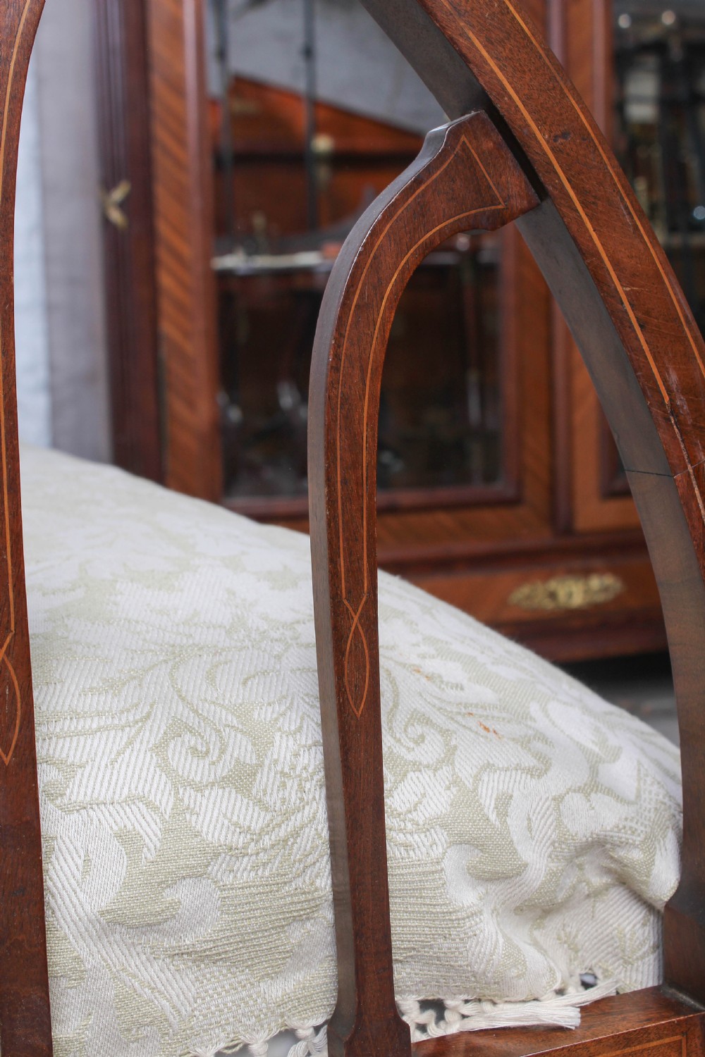 Beautiful pair of quality super single Edwardian mahogany beds  View V
