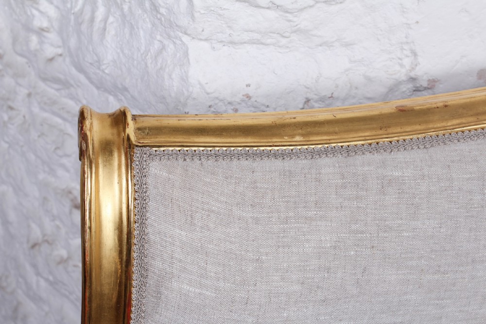 Lovely big rare 2 meter wide newly upholstered Lit Bateau style bed View VI