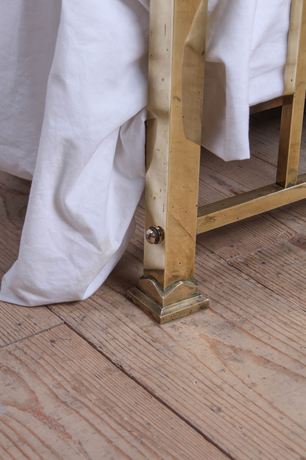 Lovely simple all brass french king size bed View IV