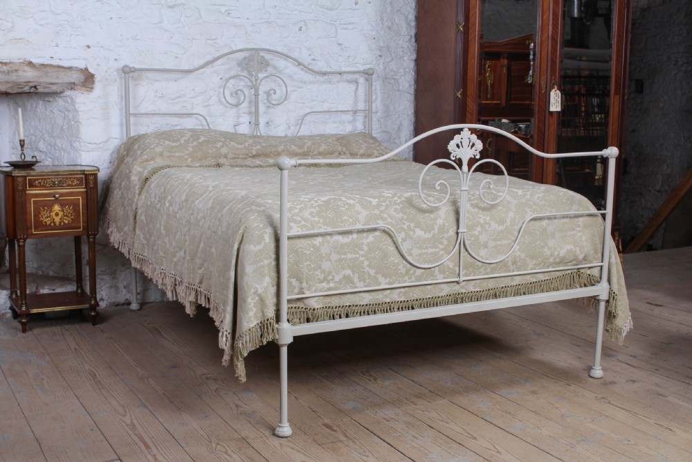 Pretty king size forged iron bed