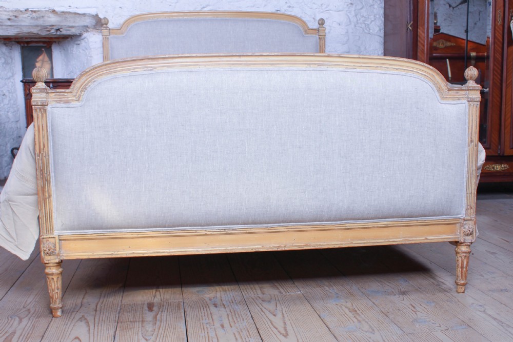 Lovely newly upholstered king size Louis XVI style bed View IV