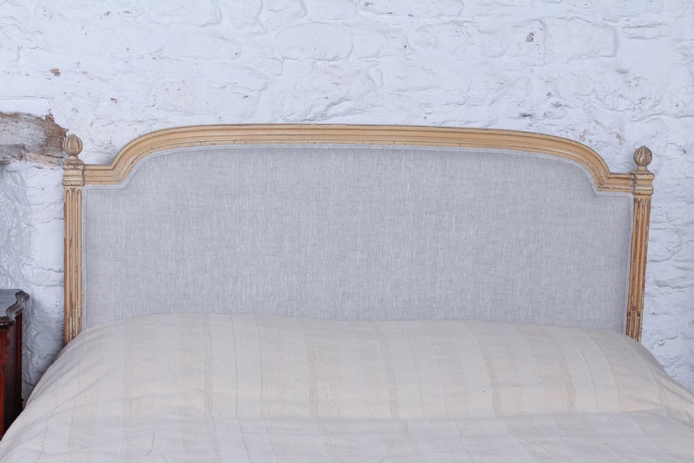 Lovely newly upholstered king size Louis XVI style bed View VII