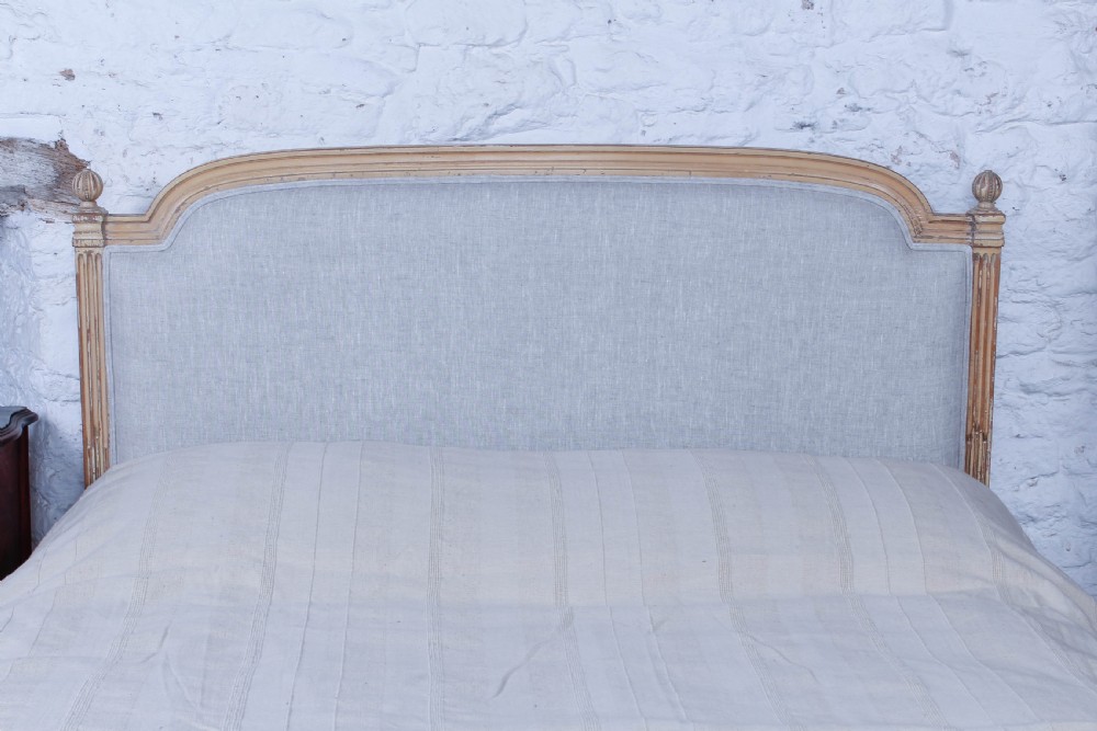 Lovely newly upholstered king size Louis XVI style bed View IX