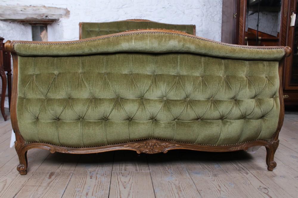 Original French upholstered  Lit Bateau style double bed View VII