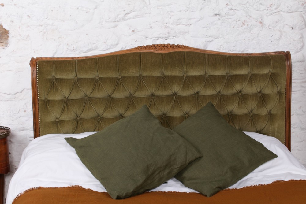 Original French upholstered  Lit Bateau style double bed View VIII