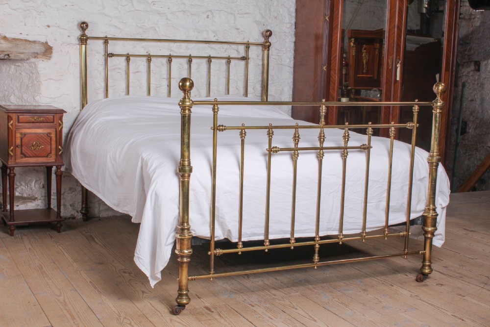 Handsome good quality classic all brass Victorian king size bed View II