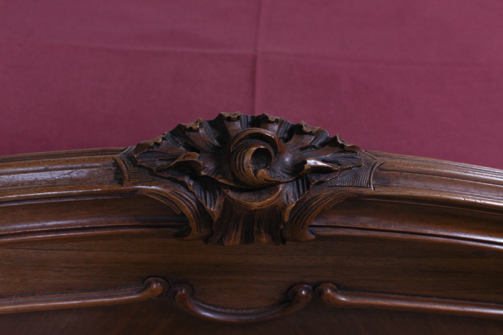 Lovely  quarter veneer Louis XV Style double bed View V