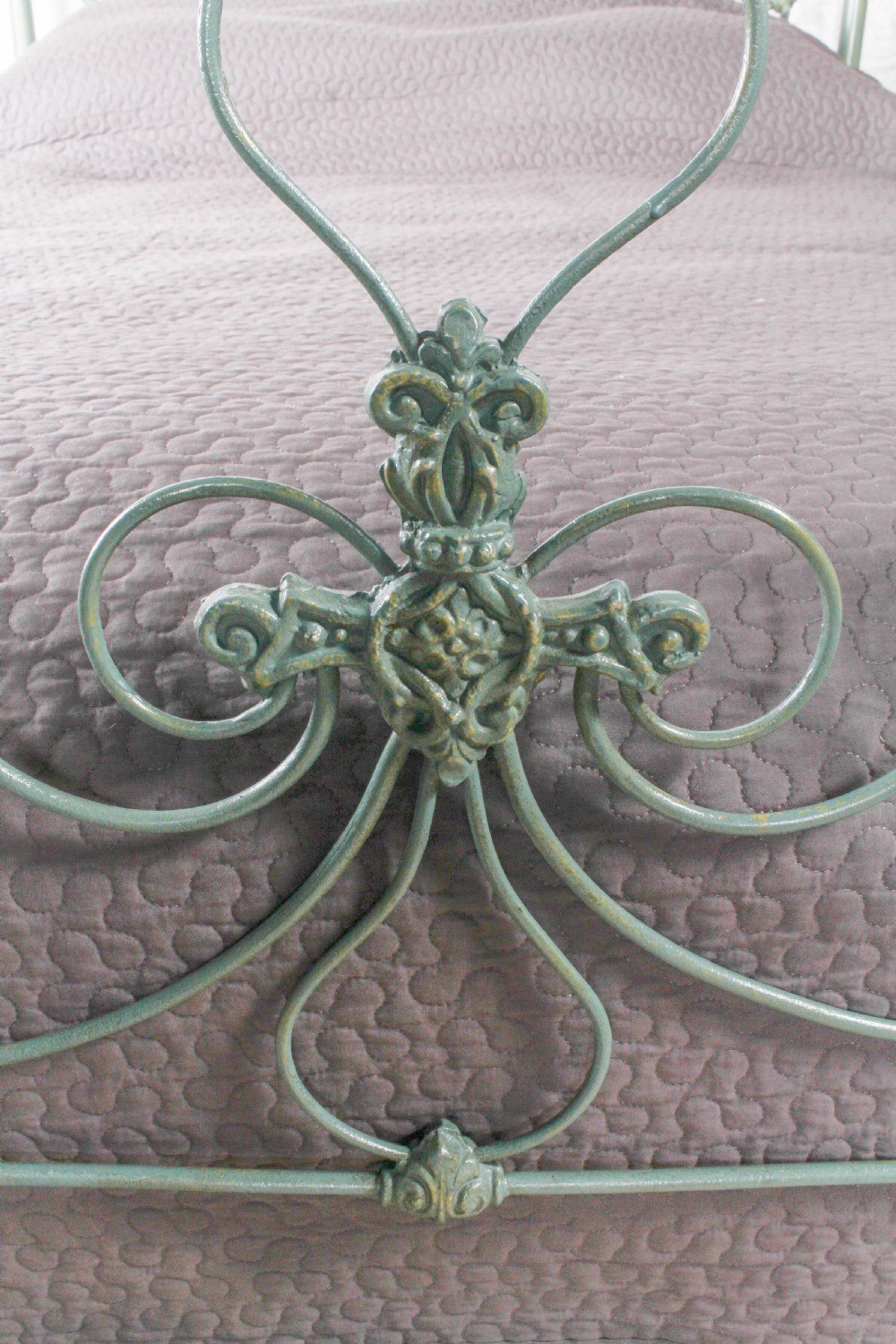 Absolutely lovely King size brass and iron bed by Winfield and Co View II