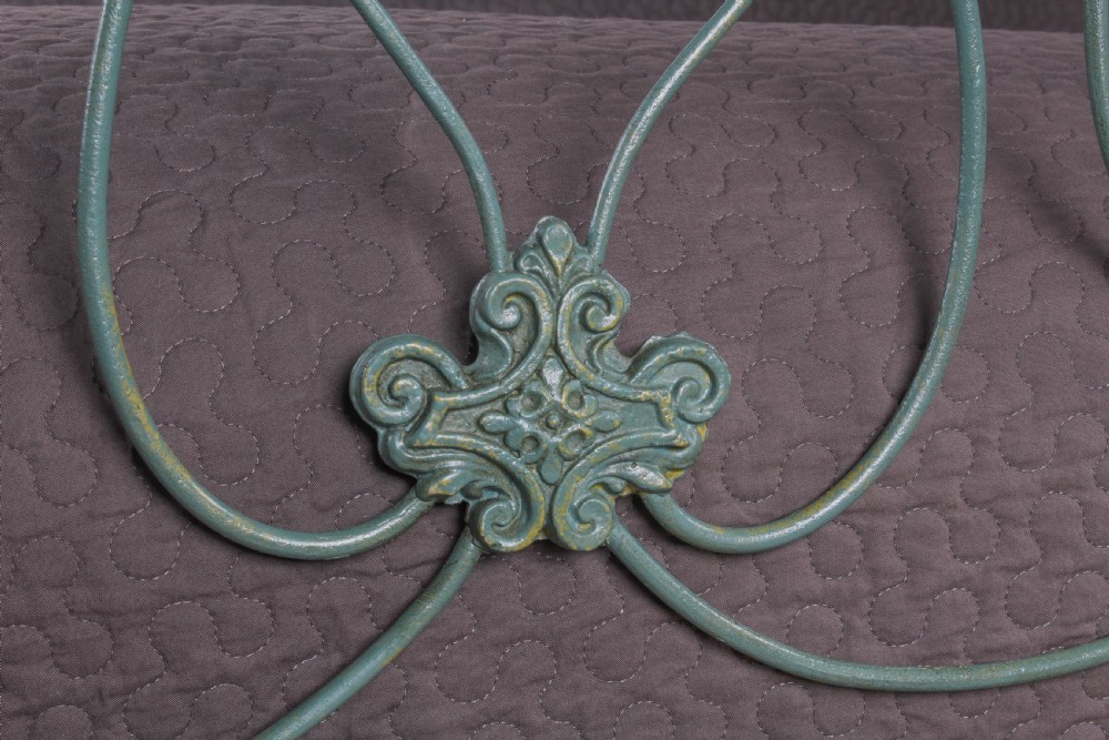 Absolutely lovely King size brass and iron bed by Winfield and Co View III