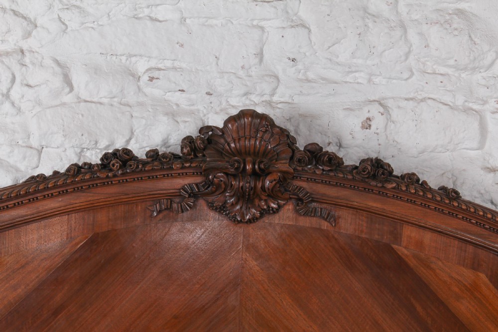 Spectacular walnut Louis XV style king size bed  View VIII