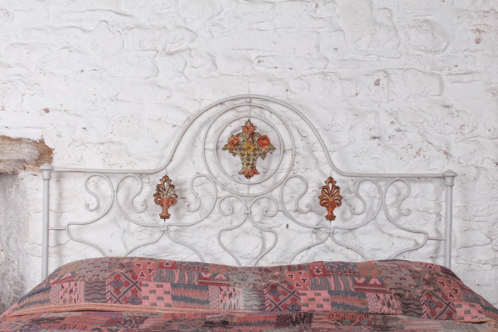 Very pretty forged iron Portuguese king size bed View II