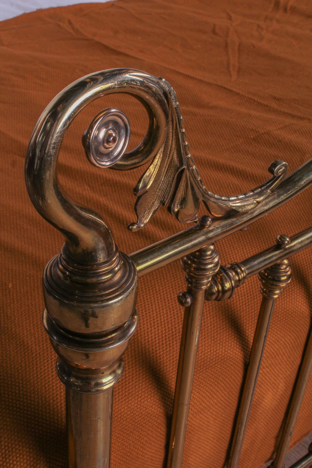 Spectacular Victorian all brass half tester king size bed View II