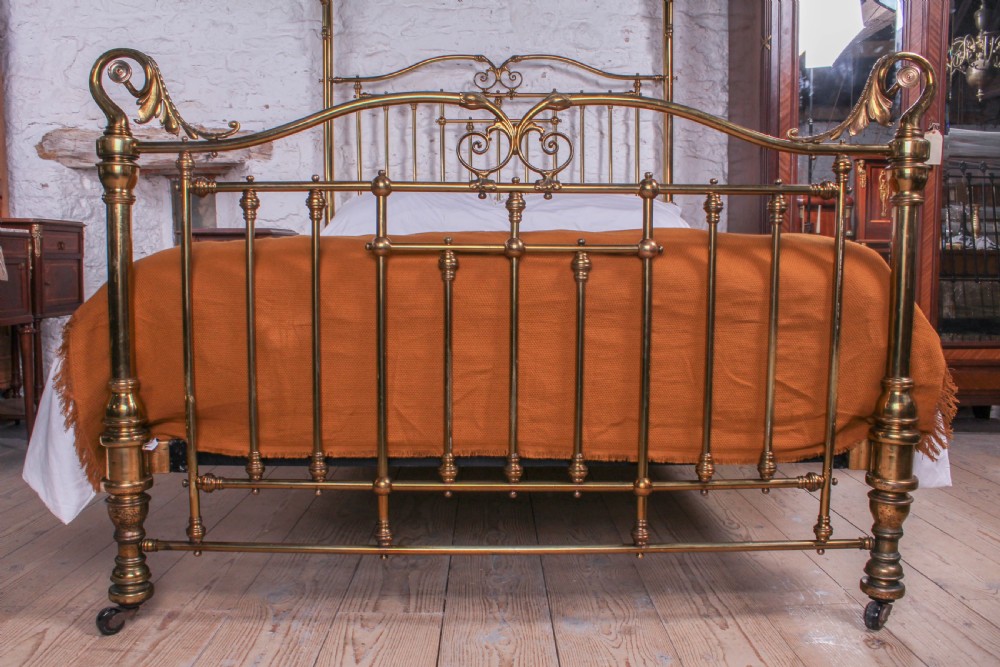 Spectacular Victorian all brass half tester king size bed View VI