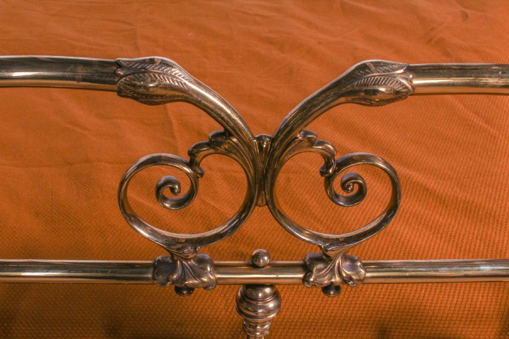 Spectacular Victorian all brass half tester king size bed View IX