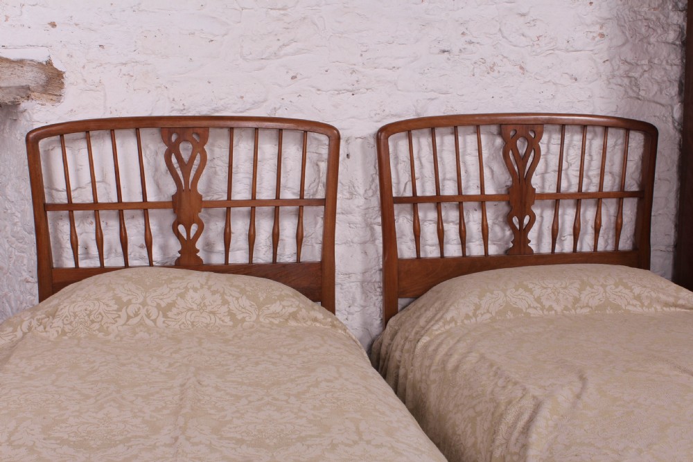 Nice pair of Heals oak single beds View VI