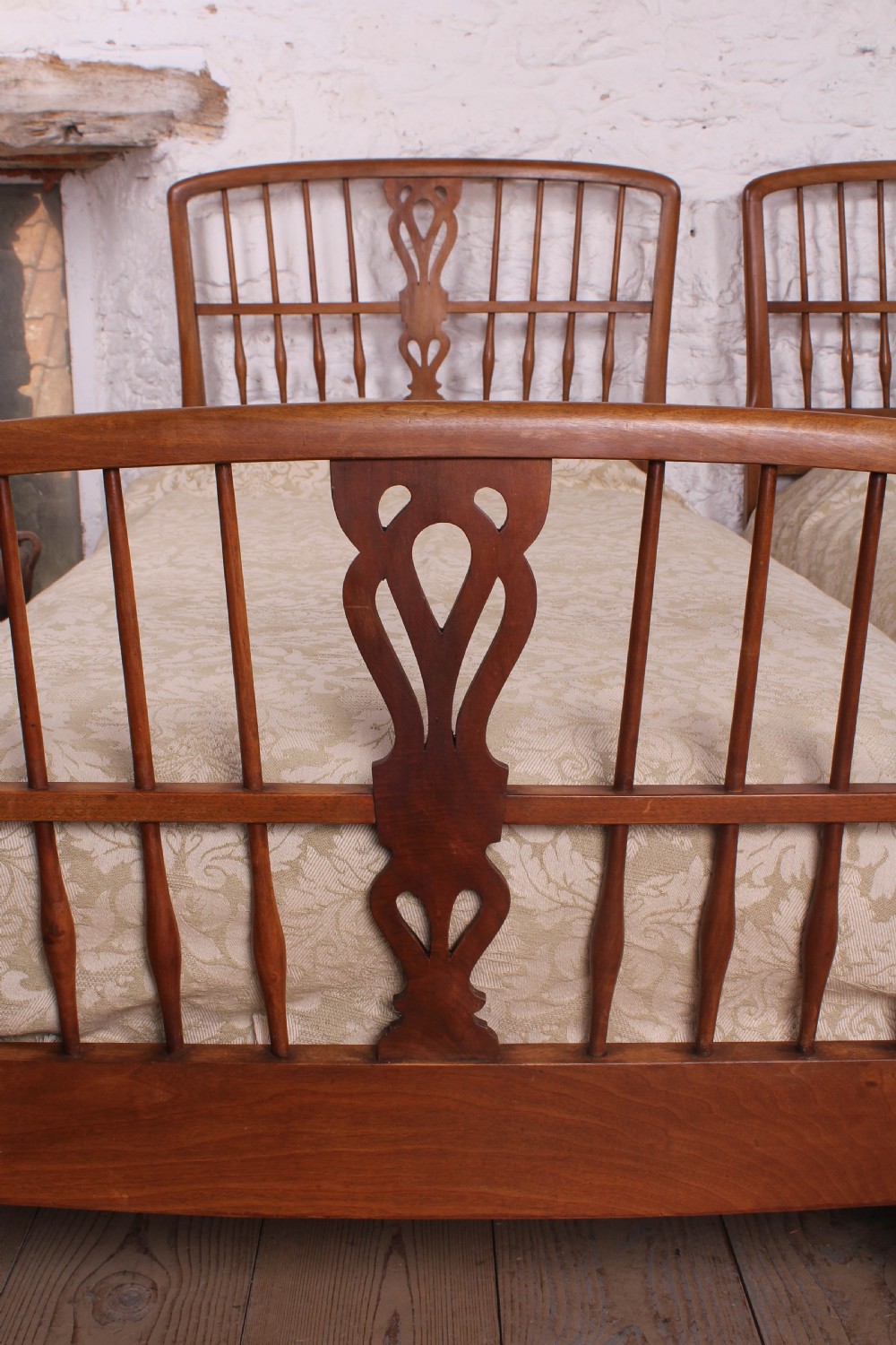 Nice pair of Heals oak single beds View VIII