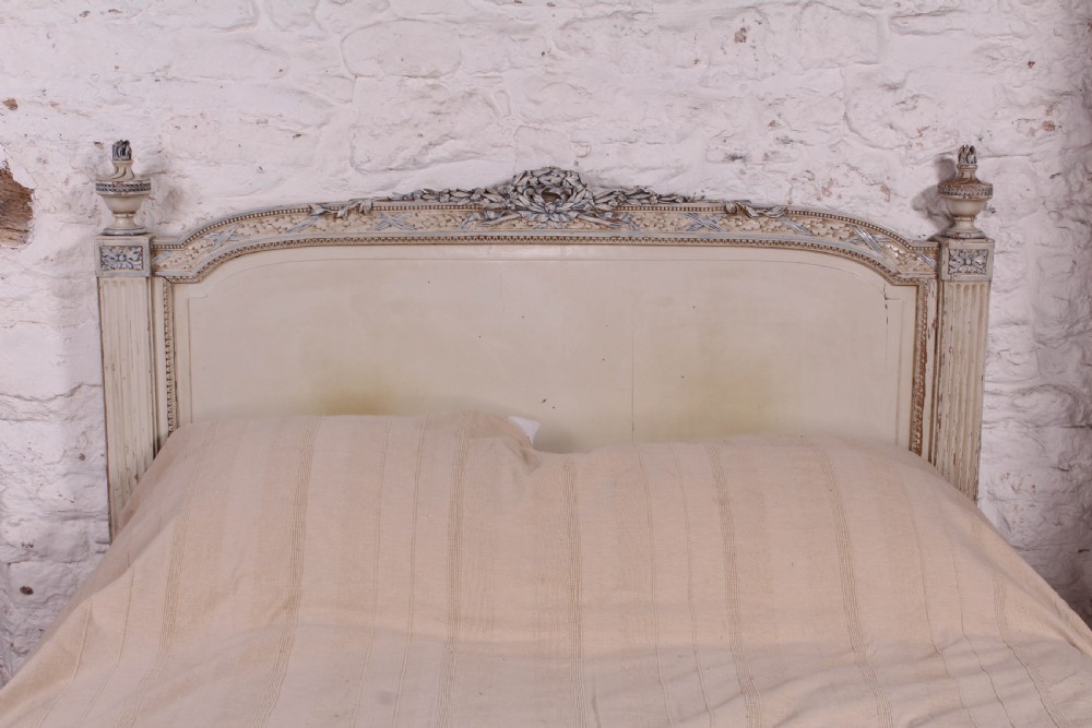 Absolutely lovely carved and painted French king size bed View VII