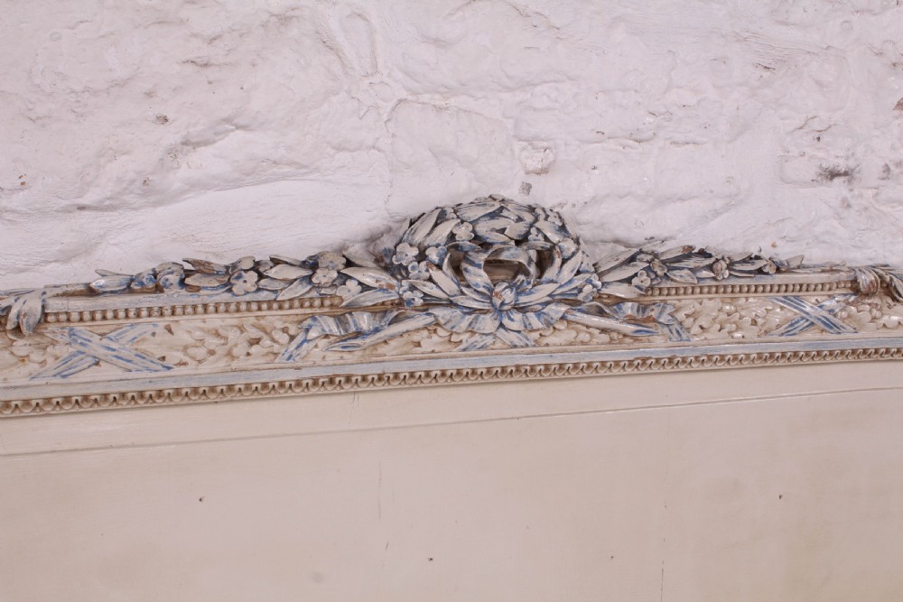 Absolutely lovely carved and painted French king size bed View IX