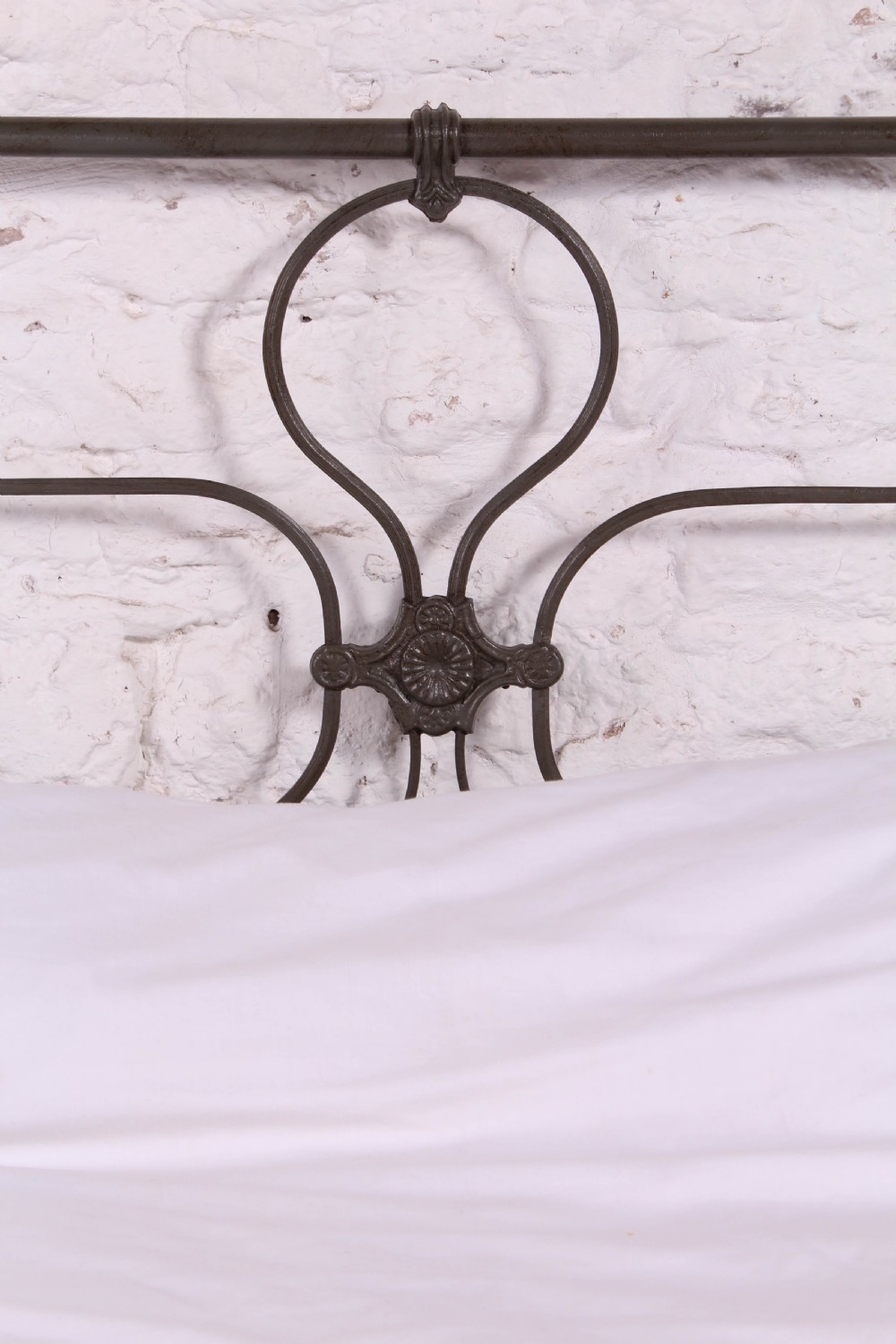 Attractive All Iron Irish Kingsize No End Bed.  View IV