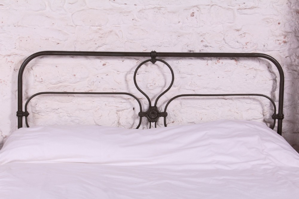 Attractive All Iron Irish Kingsize No End Bed.  View V